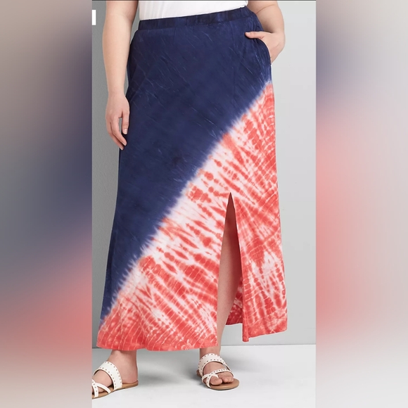 Lane Bryant Tie-Dye Maxi Skirt - Picture 2 of 7